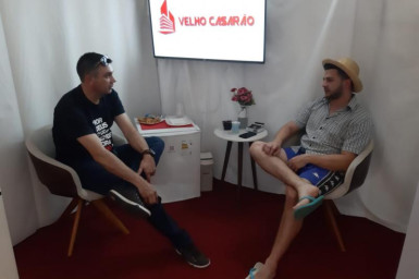 Badin - o Colono no stander da Construtora Velho Casarão na EXPO CONCÓRDIA