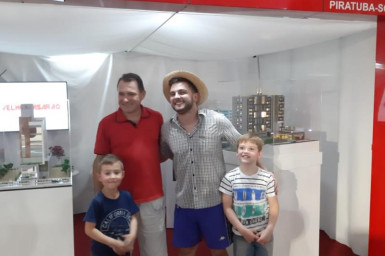 Badin - o Colono no stander da Construtora Velho Casarão na EXPO CONCÓRDIA