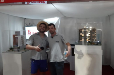 Badin - o Colono no stander da Construtora Velho Casarão na EXPO CONCÓRDIA