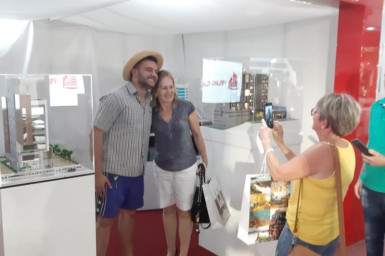 Badin - o Colono no stander da Construtora Velho Casarão na EXPO CONCÓRDIA