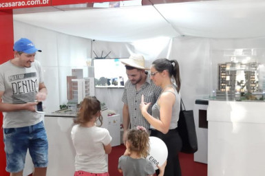 Badin - o Colono no stander da Construtora Velho Casarão na EXPO CONCÓRDIA