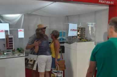 Badin - o Colono no stander da Construtora Velho Casarão na EXPO CONCÓRDIA