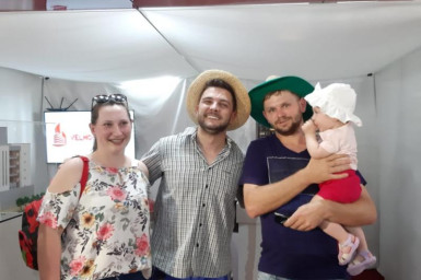 Badin - o Colono no stander da Construtora Velho Casarão na EXPO CONCÓRDIA