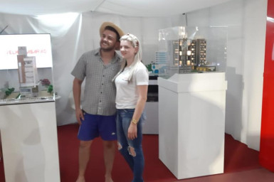 Badin - o Colono no stander da Construtora Velho Casarão na EXPO CONCÓRDIA