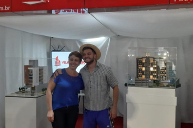 Badin - o Colono no stander da Construtora Velho Casarão na EXPO CONCÓRDIA