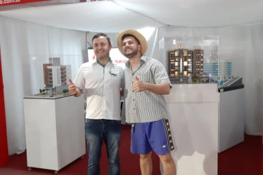 Badin - o Colono no stander da Construtora Velho Casarão na EXPO CONCÓRDIA