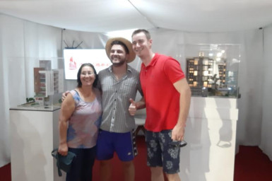 Badin - o Colono no stander da Construtora Velho Casarão na EXPO CONCÓRDIA