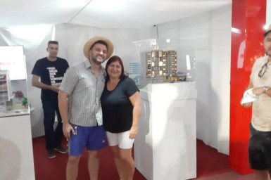 Badin - o Colono no stander da Construtora Velho Casarão na EXPO CONCÓRDIA