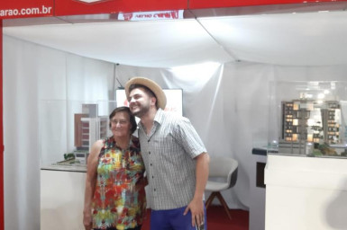 Badin - o Colono no stander da Construtora Velho Casarão na EXPO CONCÓRDIA