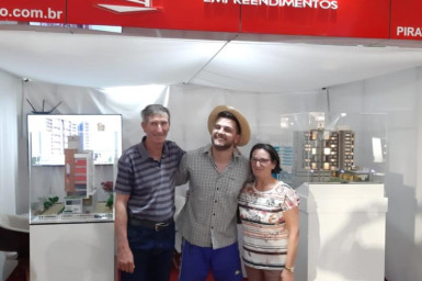 Badin - o Colono no stander da Construtora Velho Casarão na EXPO CONCÓRDIA