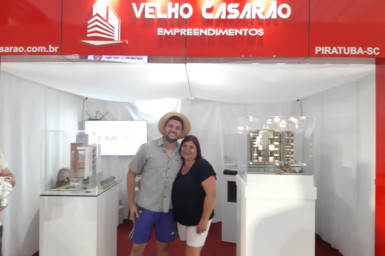 Badin - o Colono no stander da Construtora Velho Casarão na EXPO CONCÓRDIA