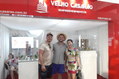 Badin - o Colono no stander da Construtora Velho Casarão na EXPO CONCÓRDIA