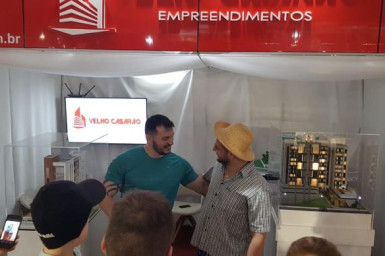 Badin - o Colono no stander da Construtora Velho Casarão na EXPO CONCÓRDIA