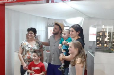 Badin - o Colono no stander da Construtora Velho Casarão na EXPO CONCÓRDIA