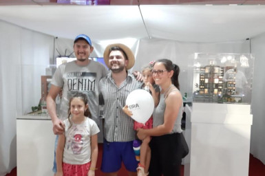 Badin - o Colono no stander da Construtora Velho Casarão na EXPO CONCÓRDIA