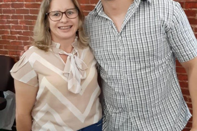 Badin - o Colono no stander da Construtora Velho Casarão na EXPOVALE - CAPINZAL 