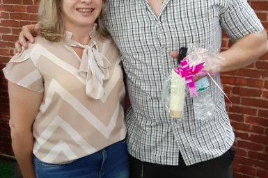 Badin - o Colono no stander da Construtora Velho Casarão na EXPOVALE - CAPINZAL 