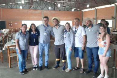 Badin - o Colono no stander da Construtora Velho Casarão na EXPOVALE - CAPINZAL 