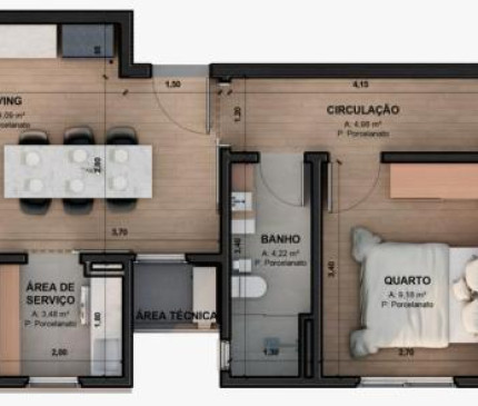 Apartamento Tipo 02, Tipo 04, Tipo 05